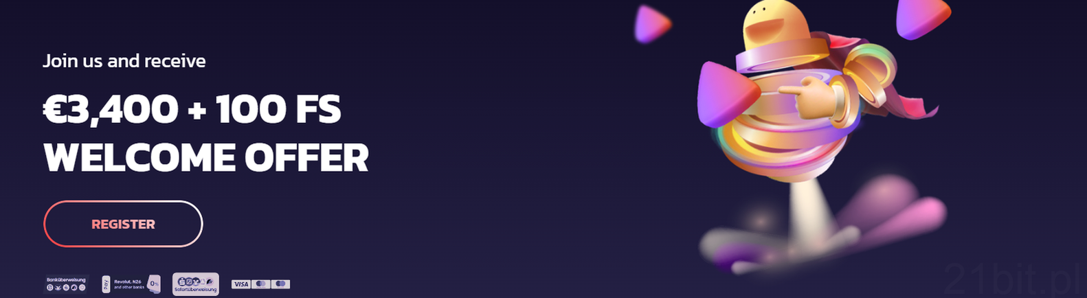 21bit Casino Bonus Powitalny